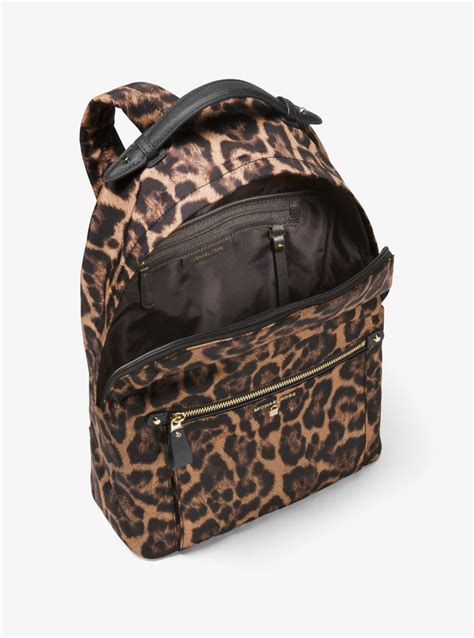 michael kors leopard backpack